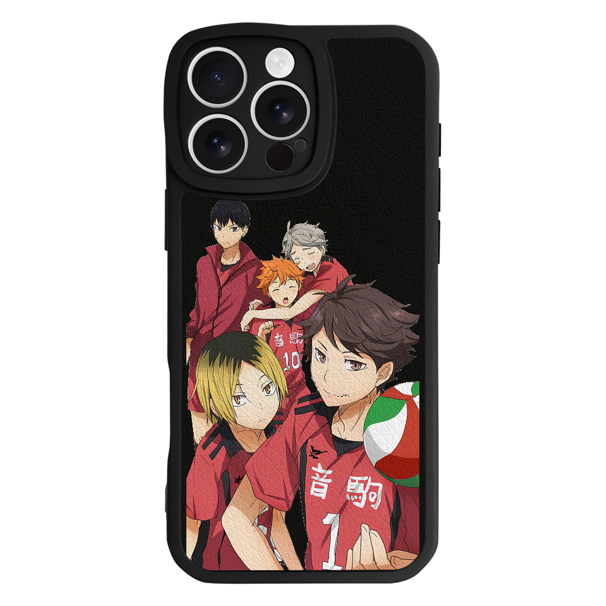 （画像用） ハイキュー!! Haikyu!! 【iPhone 16シリーズ対応】シリコンスマホケース（レザー調） 材質：シリコン